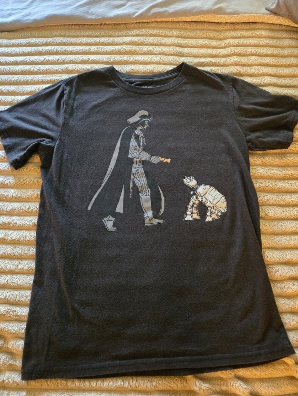 Star Wars Darth Vader Walking AT-AT Graphic Tee Youth XL Gray